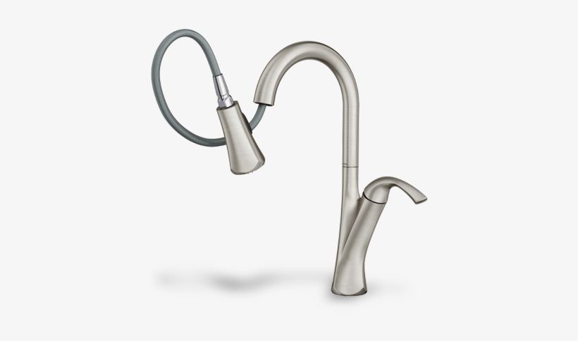 And Standard Faucet Functionality In One Unit - Moen 9124 Notch Pullout Spray High Arc Kitchen Faucet, transparent png download