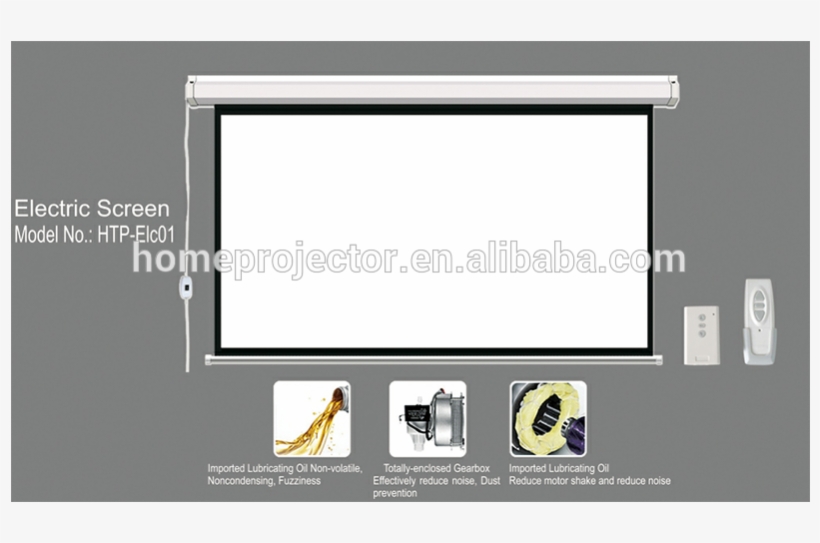 Electric Projector Screen For Led Digital Projector - Display Device, transparent png download