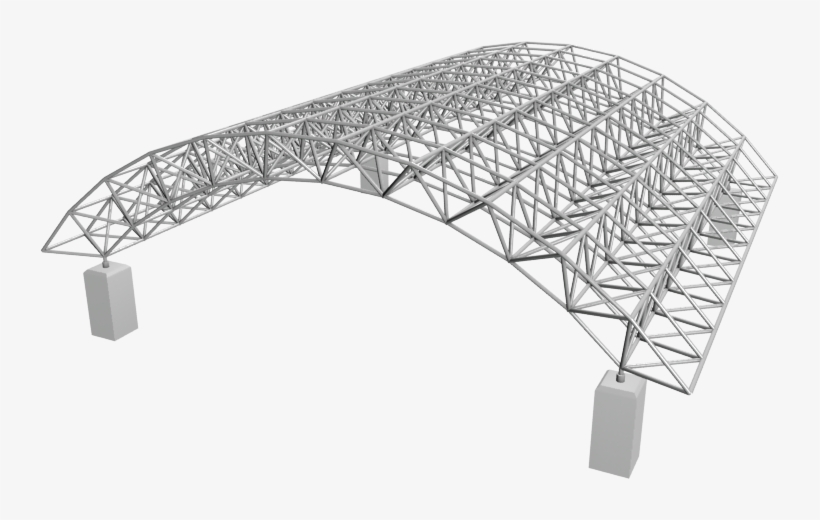 A Double-layer Braced Barrel Vaults - Barrel Vault Space Frame, transparent png download