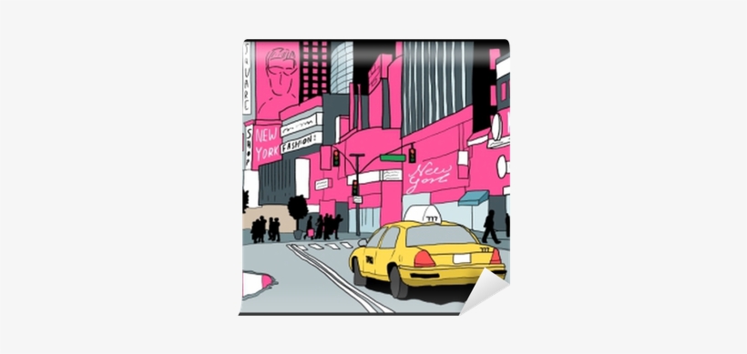 New York City Lights - New York Taxis Illustration, transparent png download