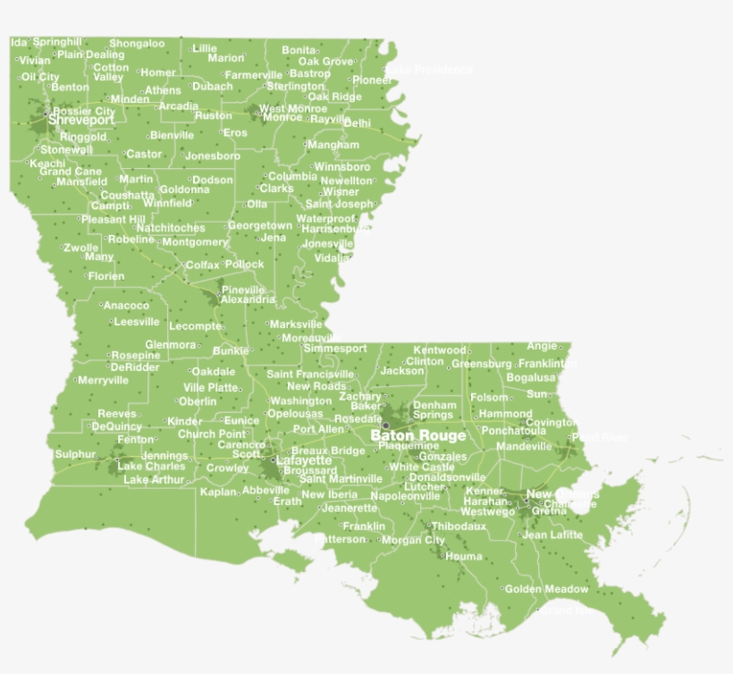 Louisiana - Map Of Louisiana, transparent png download