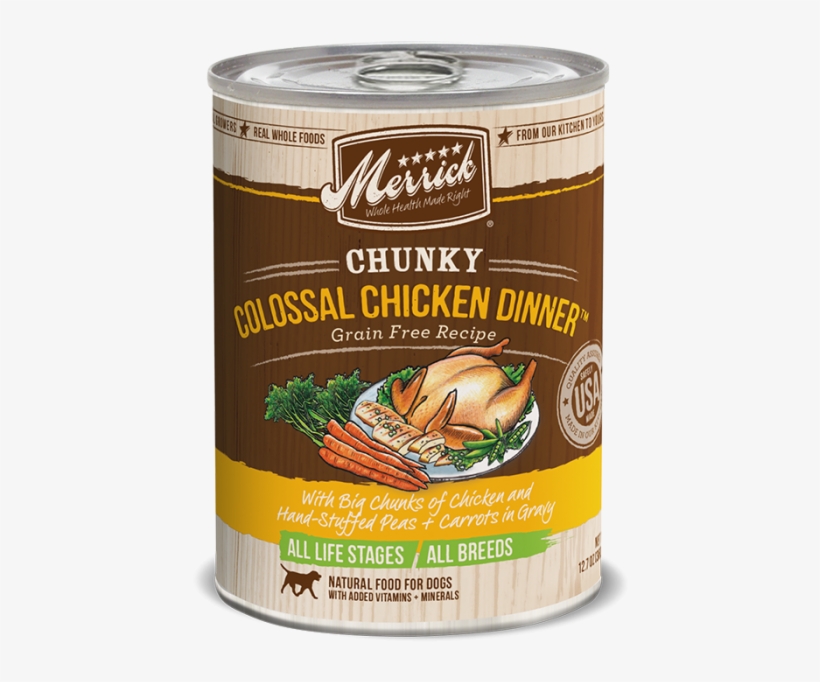 Merrick Grain Free Chunky Colossal Chicken Dinner Dog - Merrick Wet Dog Food, transparent png download