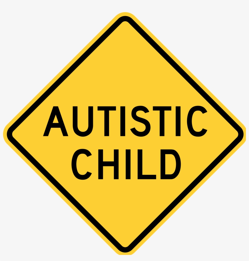 Vector Transparent Library Autistic Child Warning Sign - Autistic Child Sign, transparent png download