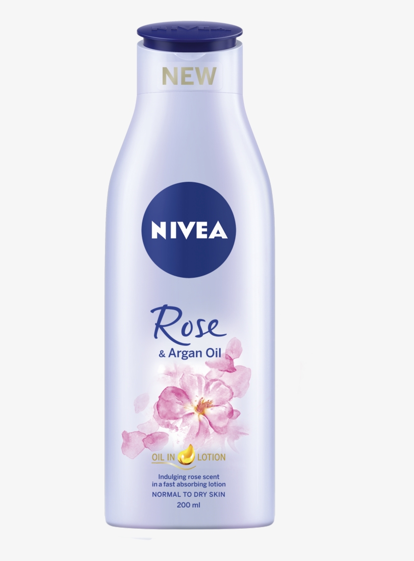Oil In Lotion Rose & Argan Oil - Nivea Oil In Lotion Rose And Argan Oil, transparent png download