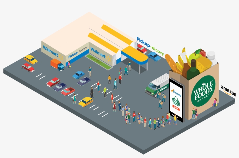 Amazon & Whole Foods - Graphic Design, transparent png download