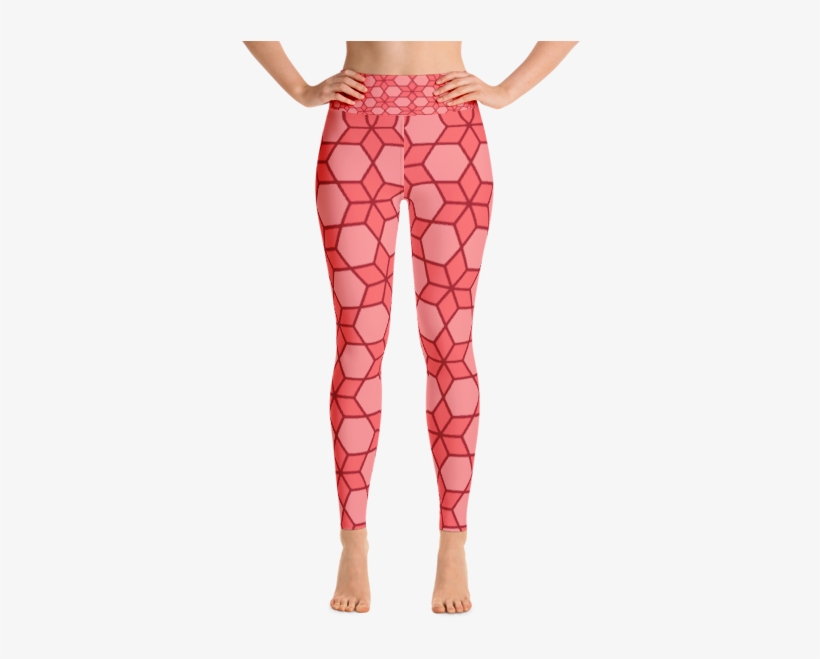 Pink Chainmail Pattern Yoga Leggings - Kathyscraftshop Newfy Yoga Leggings Blauem Hintergrund, transparent png download