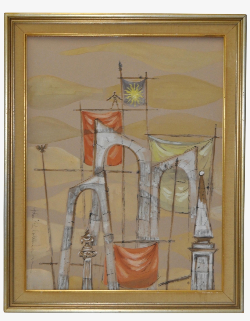 Mid Century Modern Watercolor C - Modern Art, transparent png download