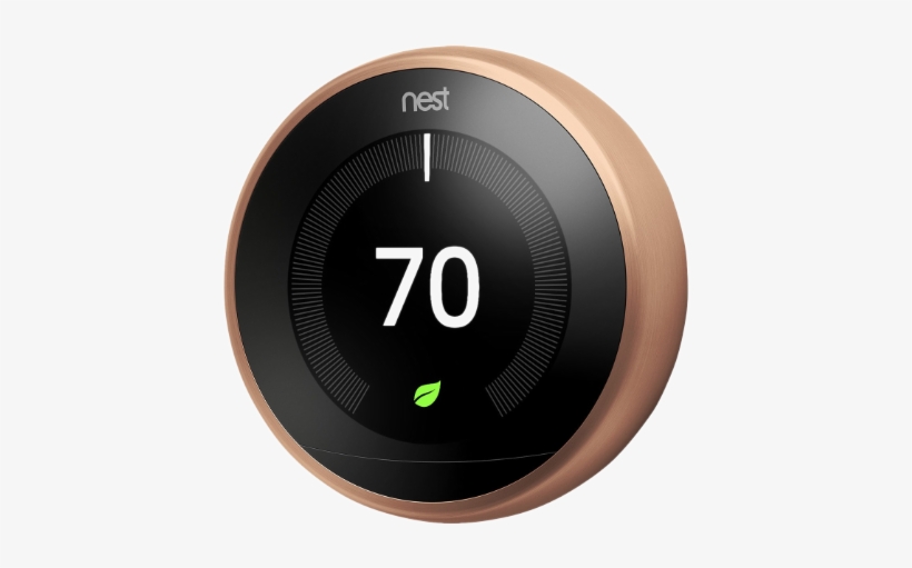 Nest Learning Thermostat - Nest Learning Thermostat 3rd Generation, Copper, Touch, transparent png download