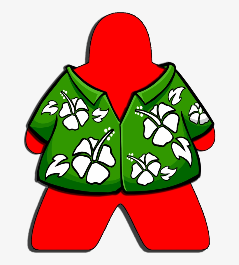 Meeple Con La Camicia - Hawaiian Shirt Clip Art, transparent png download