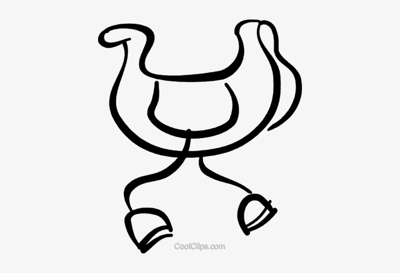 Saddle Royalty Free Vector Clip Art Illustration - English Saddle Clipart, transparent png download