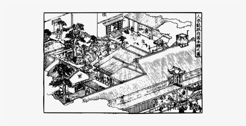 Computer Icons Japanese Garden Courtyard - Ancient Japan Street Clipart Transparent, transparent png download