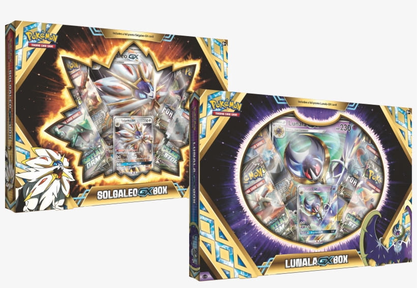 Pokemon Solgaleo Gx And Lunala Gx Box Case - Lost Thunder Gx Pokemon, transparent png download