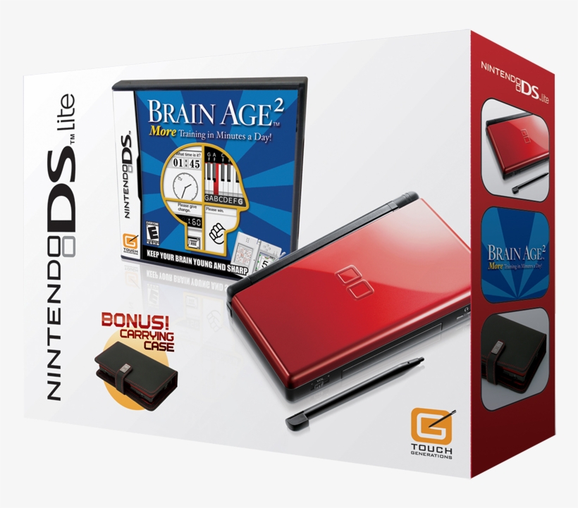 Nintendo Ds Lite And Brain Age Bundle, transparent png download