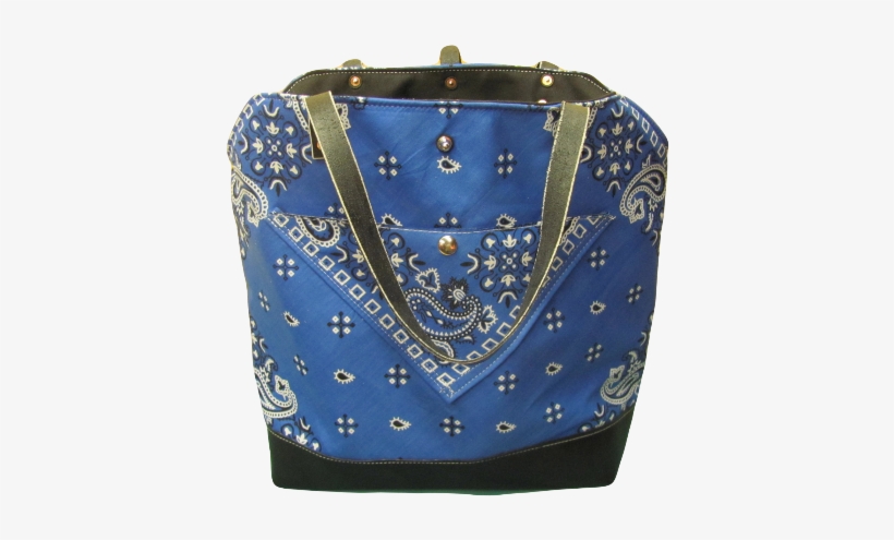 Blue Bandana Tote Bag - Handbag, transparent png download