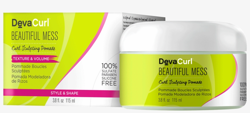 Beautiful Mess Curl Sculpting Pomade - Deva Concepts Curl Set Up And Above, transparent png download