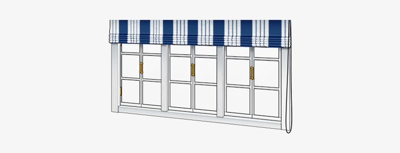 Window With Blue & White Blinds - Window Blind, transparent png download