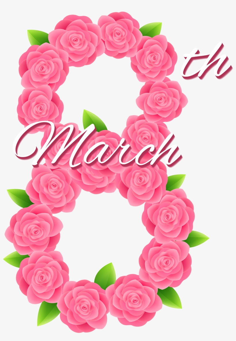 8 March Floral Transparent Clip Art - Flower, transparent png download
