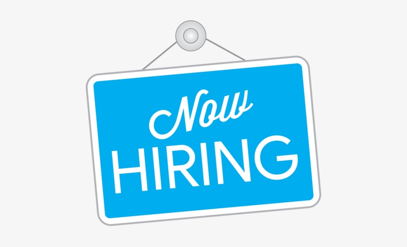 Blue Now Hiring Sign, transparent png download