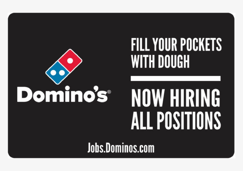 "now Hiring All Positions" Counter Mat 4-pack - Domino's Pizza, transparent png download