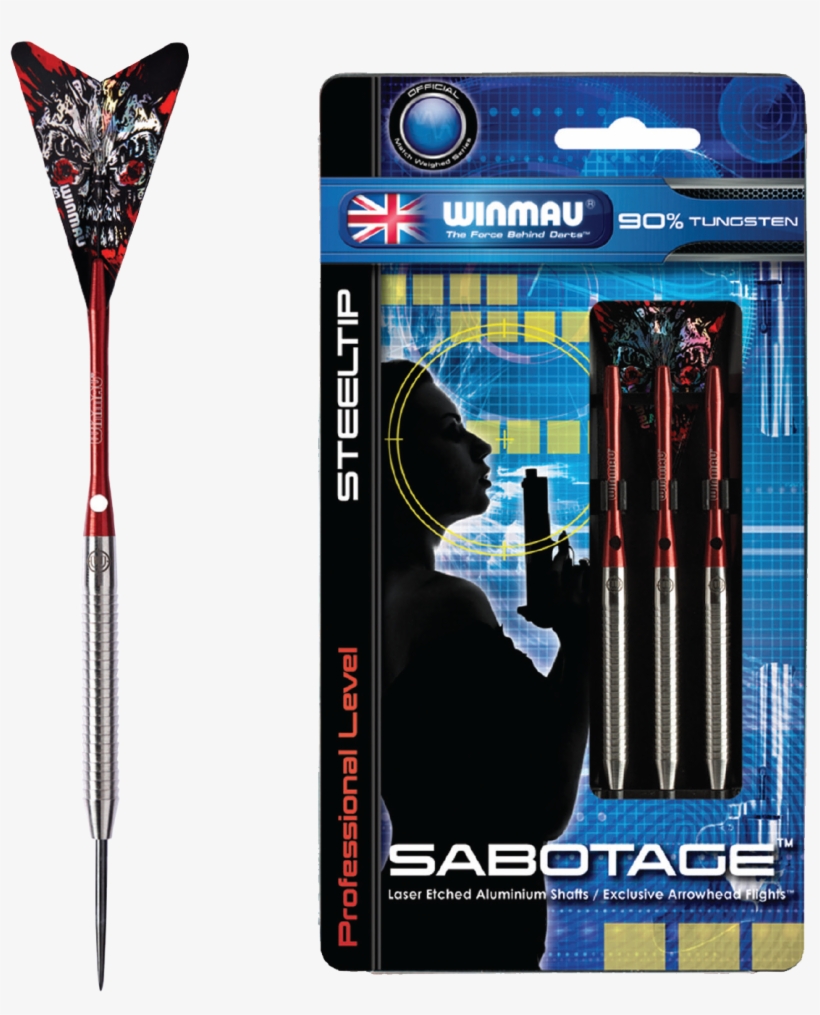 Thumbnail-dart - Winmau Sabotage Tungsten Darts, transparent png download