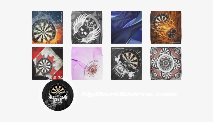 Darts Bandanas And Doo Rags - Redbubble Darts Skull And Flames Grafik T-shirt, transparent png download