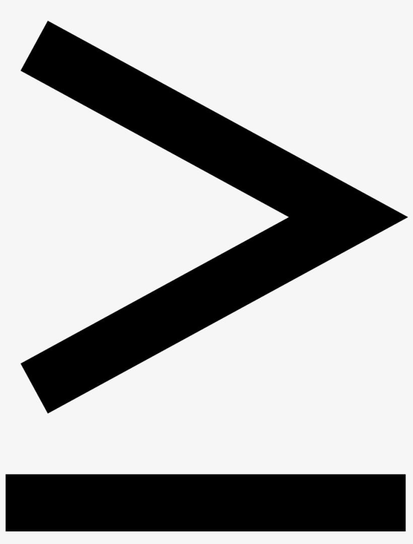 More Or Equal Icon - Icon, transparent png download