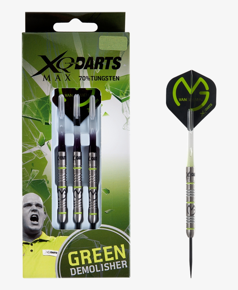 Michael Van Gerwen Green Demolisher Tungsten Dartset - Michael Van Gerwen Darts Set, transparent png download