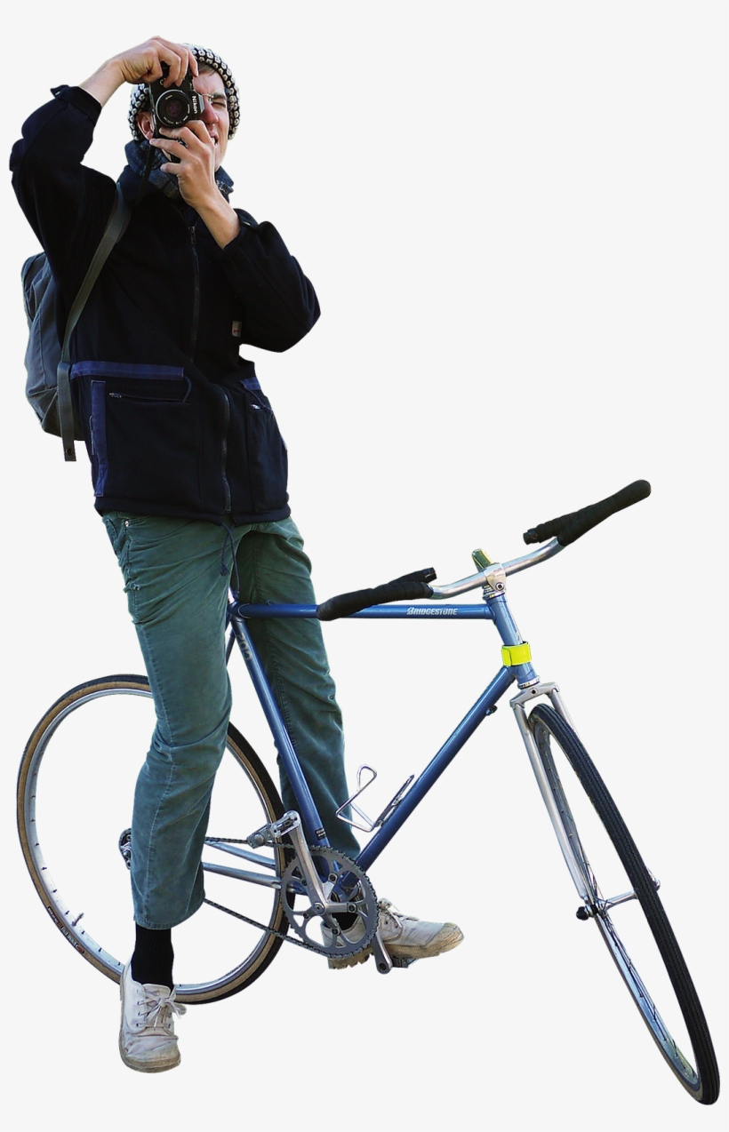 J Takes A Moment To Capture Autumn On The Go - Biking People Png, transparent png download