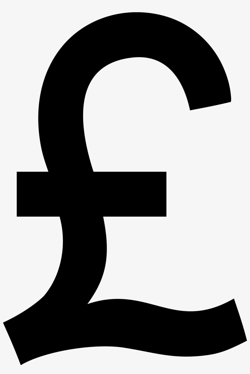 Black Pound Sterling Symbol - Pound Sterling Symbol, transparent png download