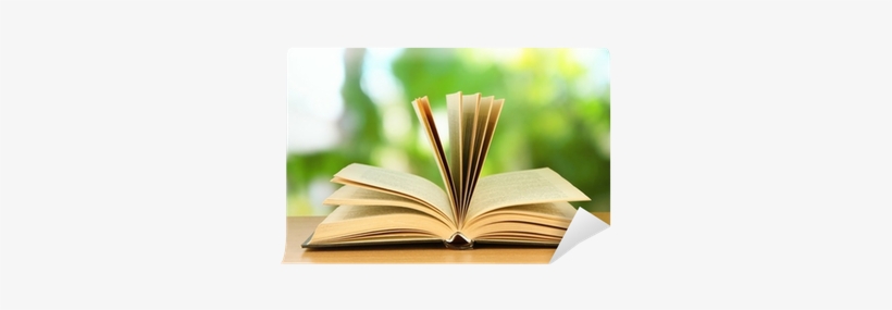 Opened Book On Bright Background Wall Mural • Pixers® - Open Text Book Evaluation, transparent png download