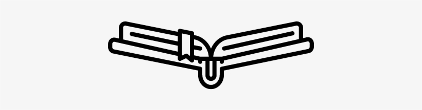 Open Book With Bookmark Vector - Book, transparent png download