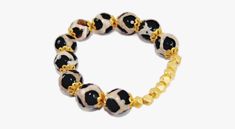 Gold Nugget Spacer Bead Bracelet - Bracelet, transparent png download