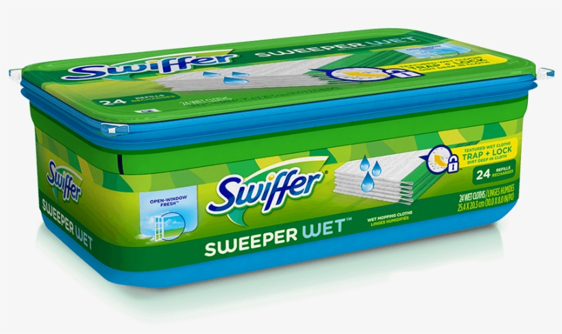 Swiffer Sweeper Wet Mopping Pad Refill Cloths, Open - Swiffer Sweeper Wet Mopping Pad Refills For Floor Mop, transparent png download