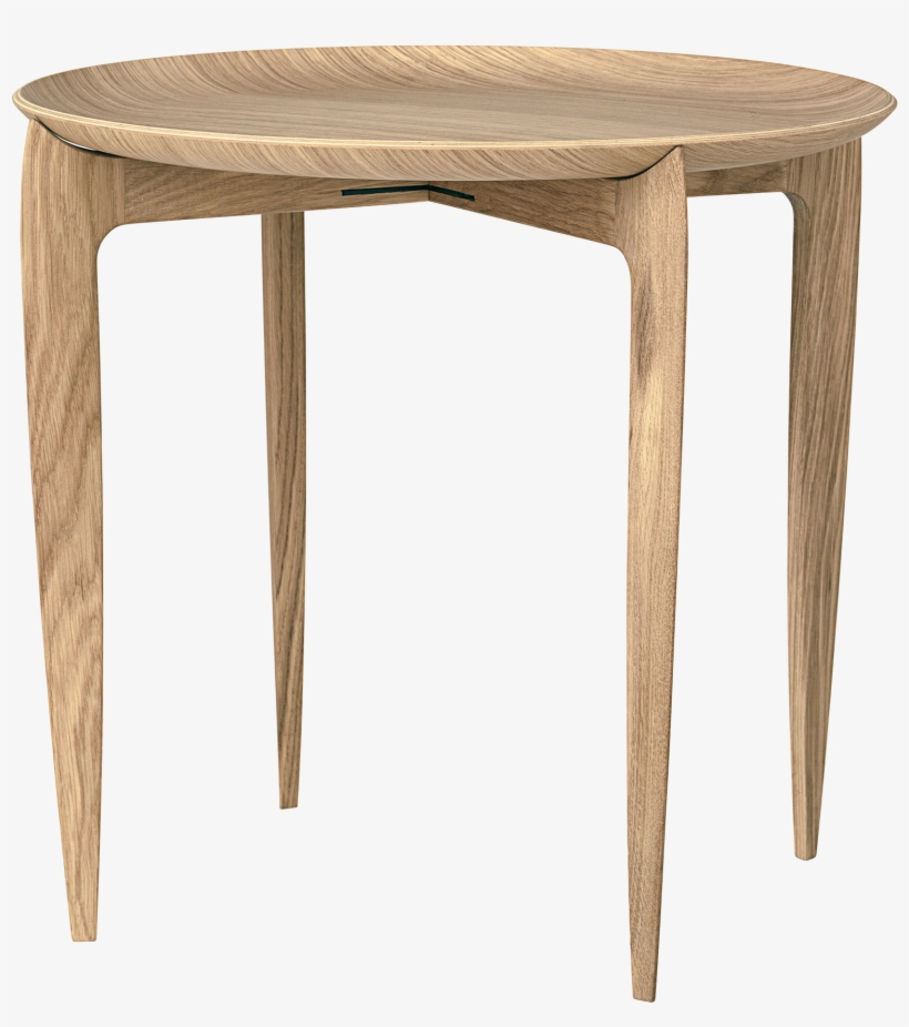Foldable Tray Table Ø 45 Cm, Oak - Fritz Hansen Fritz Hansen Tray Table, transparent png download