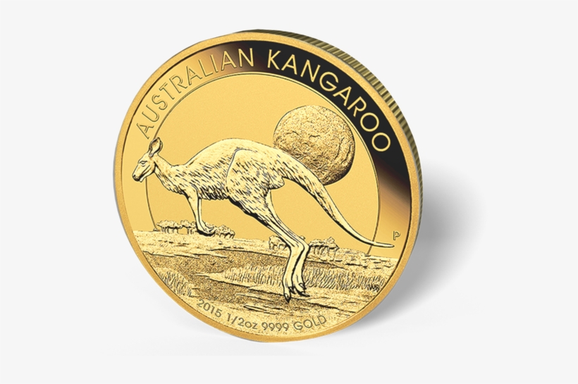 Picture Of 2016 1/2 Oz Australian Gold Kangaroo - 2015 Australian Kangaroo Gold Coin, transparent png download