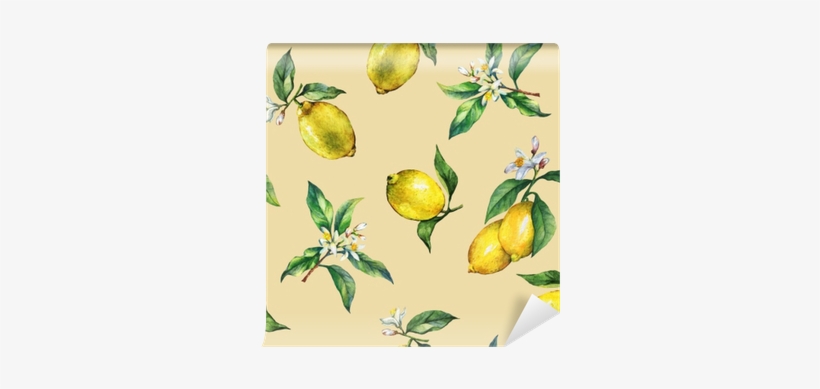 The Seamless Pattern Of The Branches Of Fresh Citrus - Lemon, transparent png download