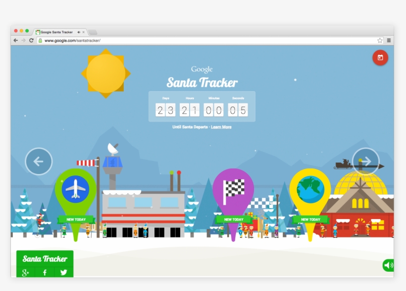 Google Santa Tracker 2014, transparent png download