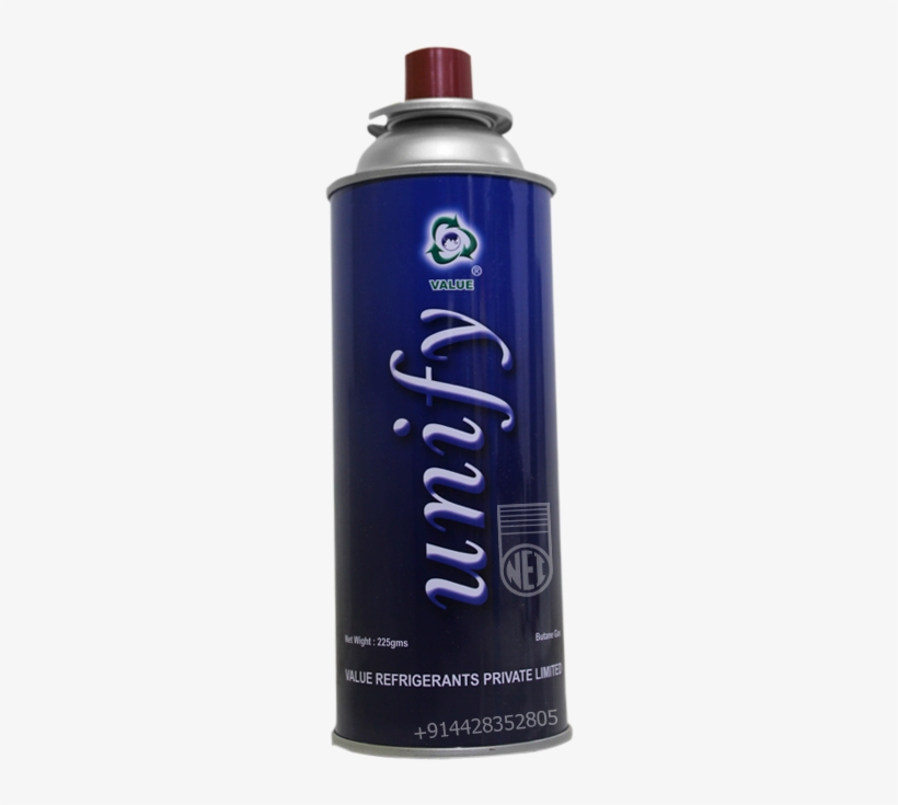Unify Butane Gas Cartridge Bottle 225 Gms - Unify Gas, transparent png download