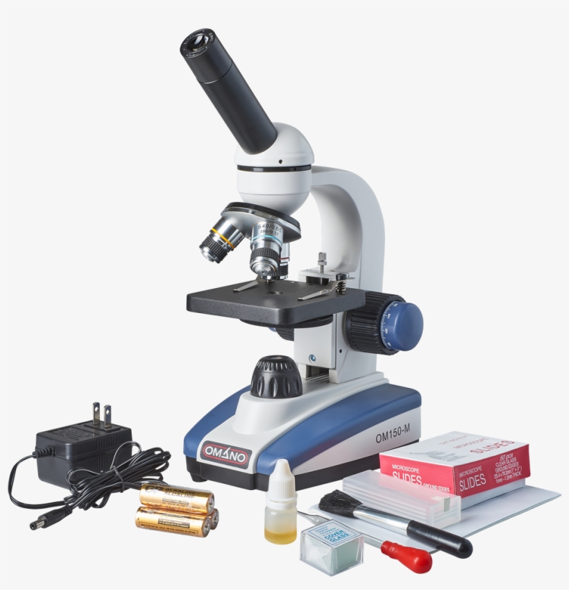 Omano Om Premium Monocular Compound Led Student Microscope - Omano Om150-m-xsp2 Led 40x-400x Student Compound Microscope, transparent png download