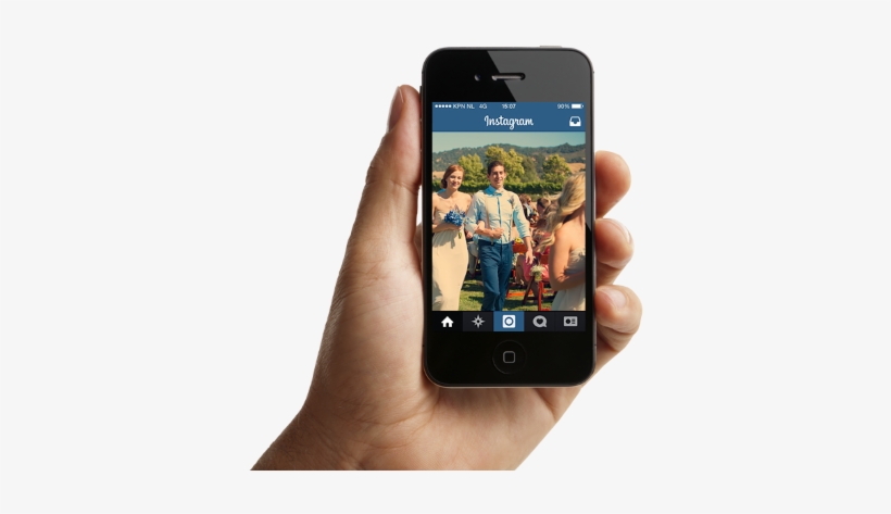 Display An Instagram Slideshow At Your Wedding - Cell Phone Instagram Png, transparent png download