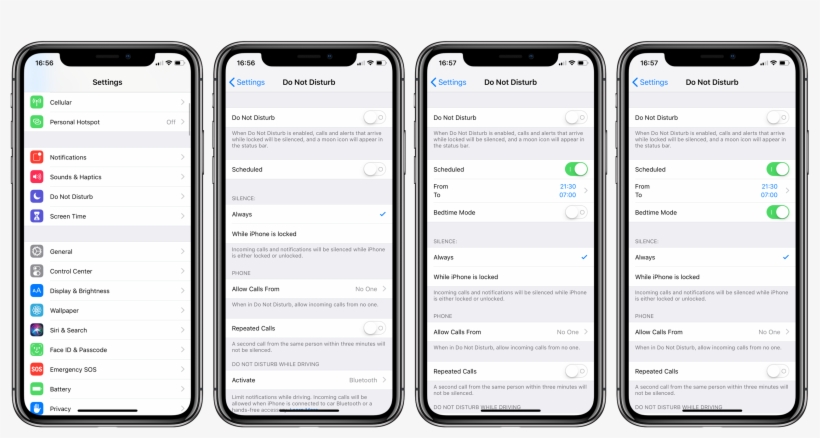 How To Enable Do Not Disturb At Bedtime - Do Not Disturb Bedtime Ios 12, transparent png download