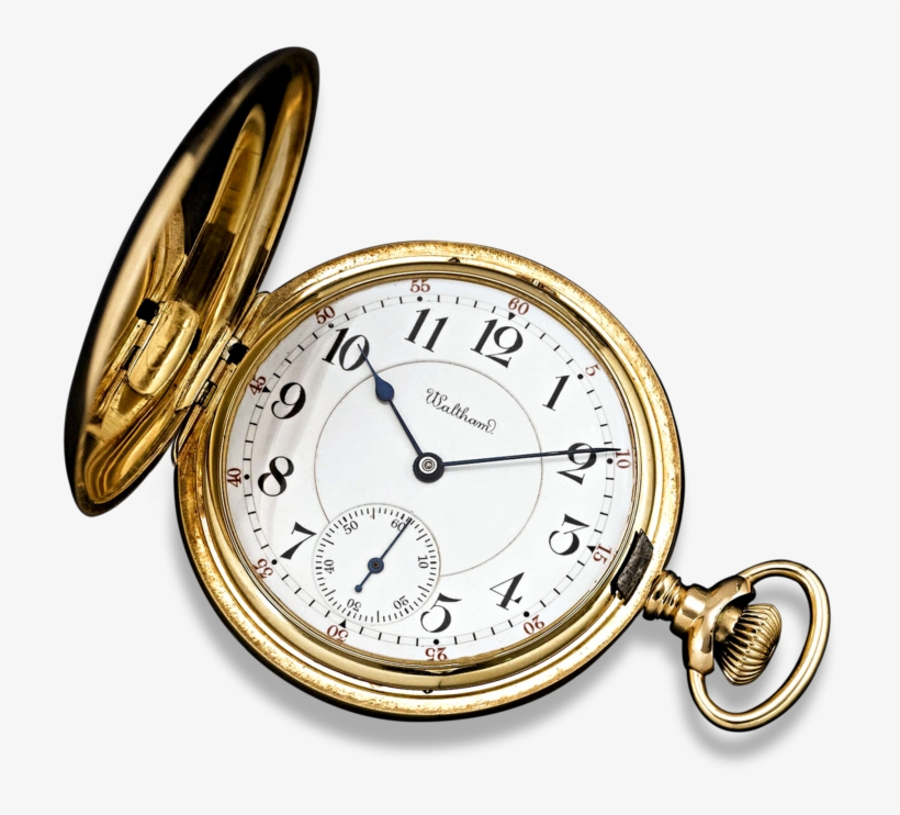 Presidential Presentation Pocket Watch By Waltham - Waltham 15 Jewel Open Face White Arabic Dial 12 Size, transparent png download