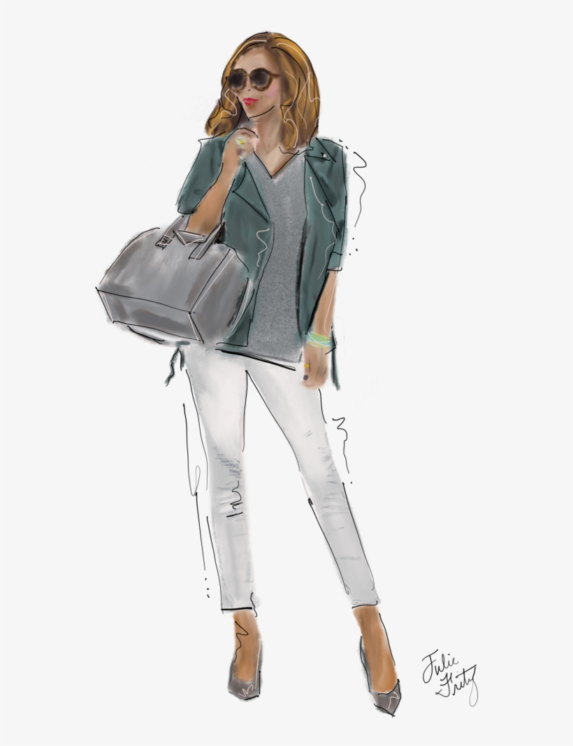 Watercolor Fashion Illustration - Watercolor Painting, transparent png download