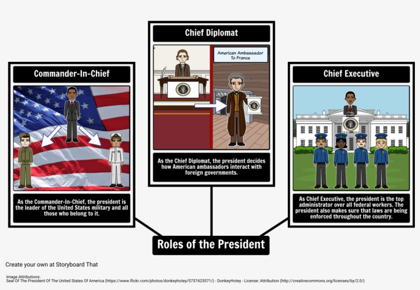 Roles Of The President Cartoon, transparent png download