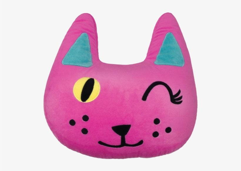 3 - Iscream Pretty Kitty Embroidered Fleece Microbead Pillow, transparent png download