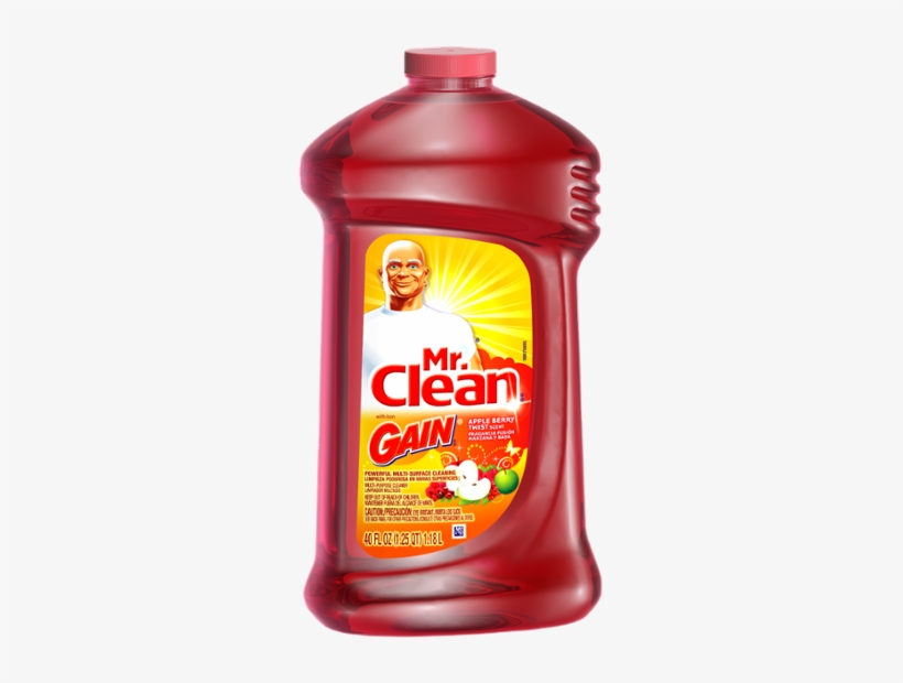 Mr Clean With Apple Berry Twist Scent Multi Surface - Mr. Clean With Multi Surface Cleaner, Apple Berry Twist, transparent png download