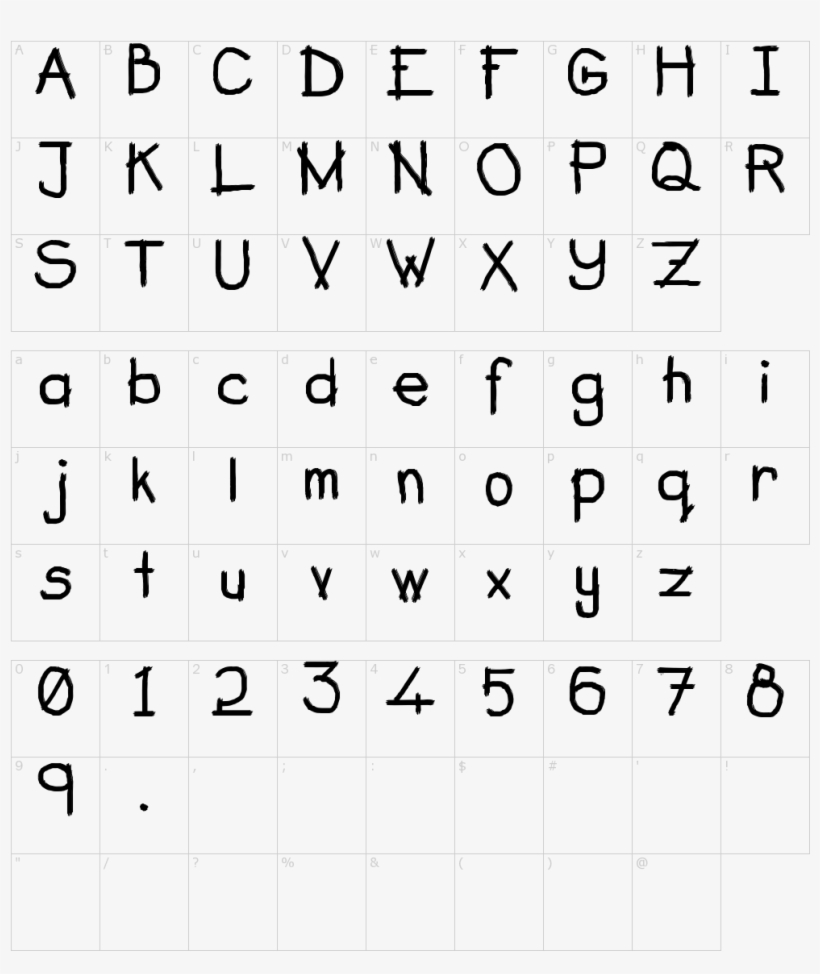 Font Characters - Chewy Font, transparent png download