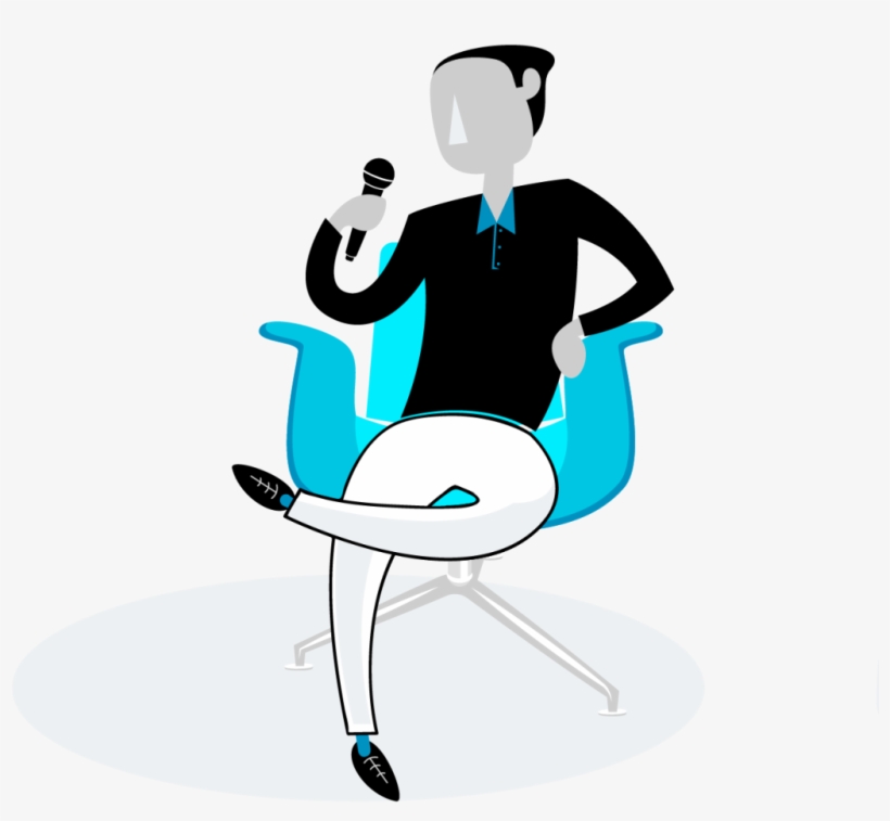 Become A Speaker - Sitting, transparent png download