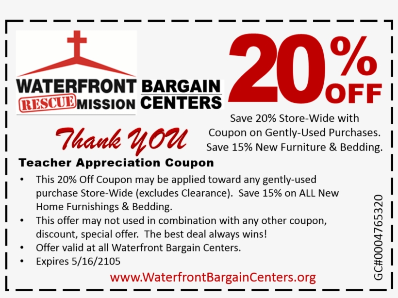 Teacher Appreciation Week Coupon - Phoenix Rescue Mission, transparent png download
