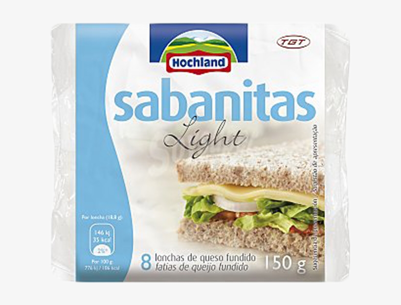 Tgt Hochland Light Cheese Slices 150 G - Queso En Lonchas Sabanitas De Hochland, transparent png download